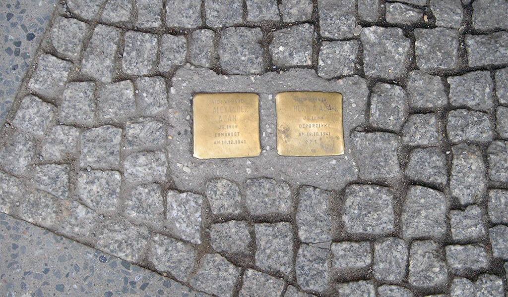 Stolpersteines installed in Frankfurt, Germany