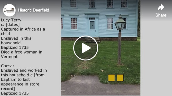 Witness Stones Project Collaboration with Historic Deerfield