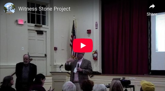 Introducing the Witness Stones Project in Longmeadow, Massachusetts