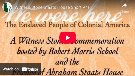 Witness Stone Ceremony for Henry Staats