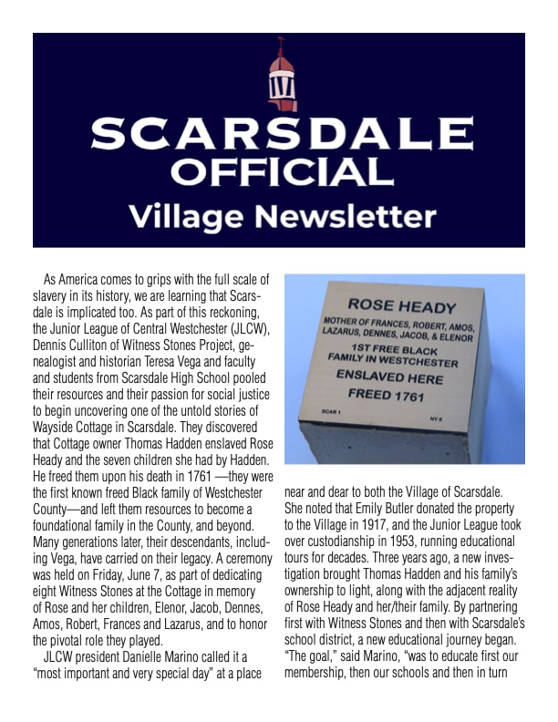 Scarsdales Restores Its History