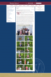 Wooster School Witness Stones Ceremony with faculty, students, and community leaders honoring local history.