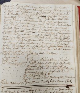 Handwritten historical document with cursive text, featuring a record from October 1761 in Newport, Rhode Island.