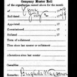 Revolutionary War muster roll from 6th Battalion Connecticut Forces, July 1778. Handwritten details included.